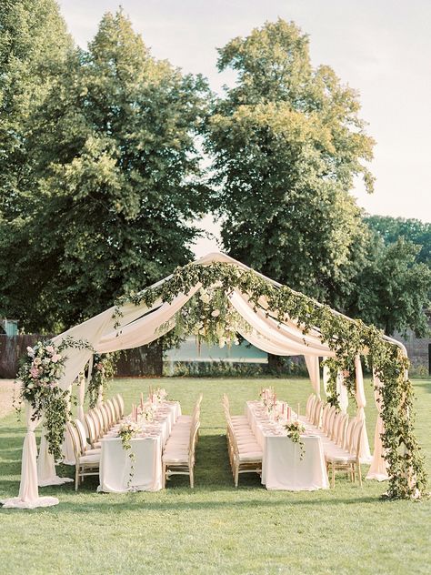 Wedding Tent Decorations, Backyard Wedding Decorations, Wedding Setup, Wedding Backyard Reception, Backyard Reception, Tented Wedding, Yard Wedding, Wedding Decoration Ideas, Tent Decorations