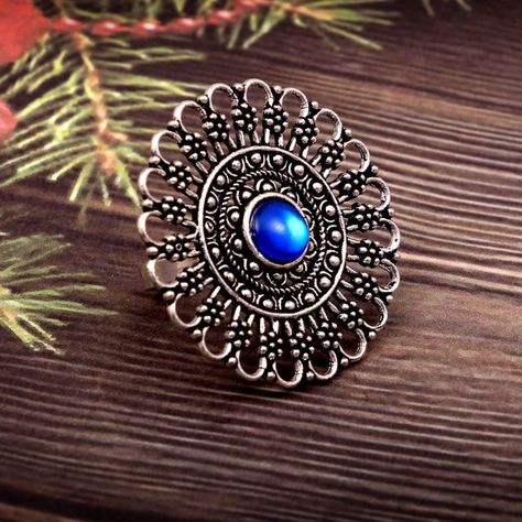 Oxidized Jhumkas, Indian Ring, Aesthetic Jewellery, Ring Indian, Indian Rings, Kuchi Jewelry, Oxidised Silver Jewelry, Oxidized Ring, Big Ring