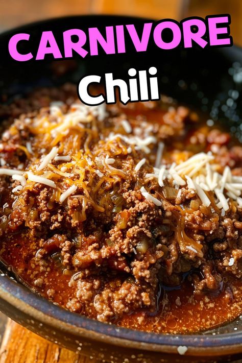 Carnivore Chili Only Meat Diet, Carnivore Burger Patties, What Can You Eat On The Carnivore Diet, Carnivore Spaghetti Sauce, Tuna Carnivore Recipes, Carnivore Chili Recipe Crockpot, Bariatric Chili Recipe, Carnivore Crock Pot Meals, Carnivore Crockpot Chicken