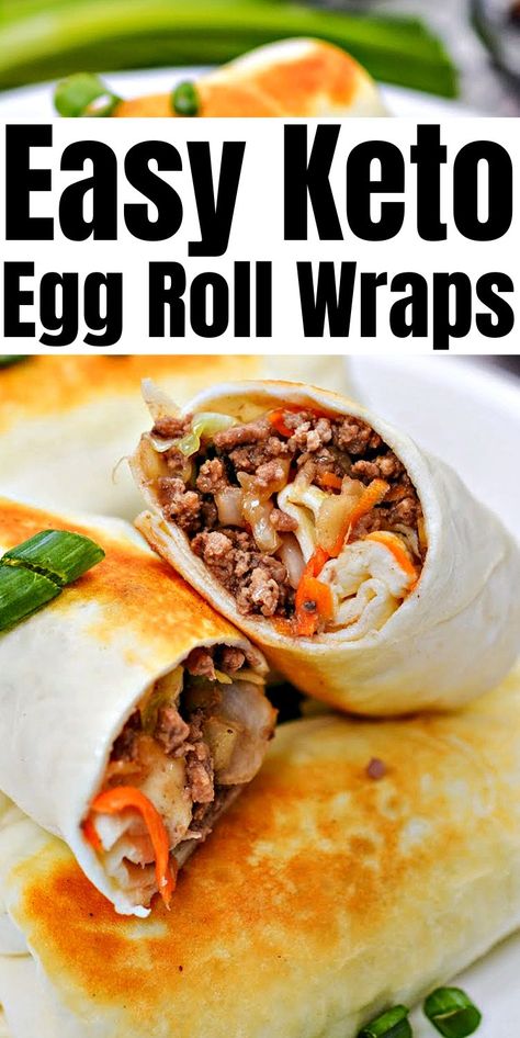 Keto Egg Roll Wraps #ketoeggrollwraps #eggrollwraps Diy Egglife Wrap Recipes, Keto Egg Rolls Wrappers, Recipes Using Egg White Wraps, Keto Egg Roll Wrapper Recipes, Low Carb Egg Roll Wrappers, Fried Egg Wrap Recipes, Egglife Wrap Ideas, Keto Wrap Ideas, Keto Egg Wraps Recipes