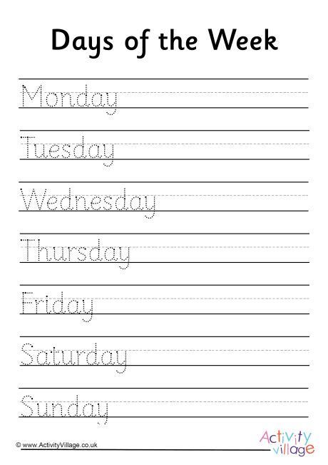 Days Of The Week Handwriting Worksheet 875 English Writing Practice, Free Handwriting Worksheets, Printable Handwriting Worksheets, Handwriting Worksheet, Handwriting Worksheets For Kids, Cursive Handwriting Worksheets, Kids Handwriting Practice, Handwriting Sheets, Alphabet Writing Practice