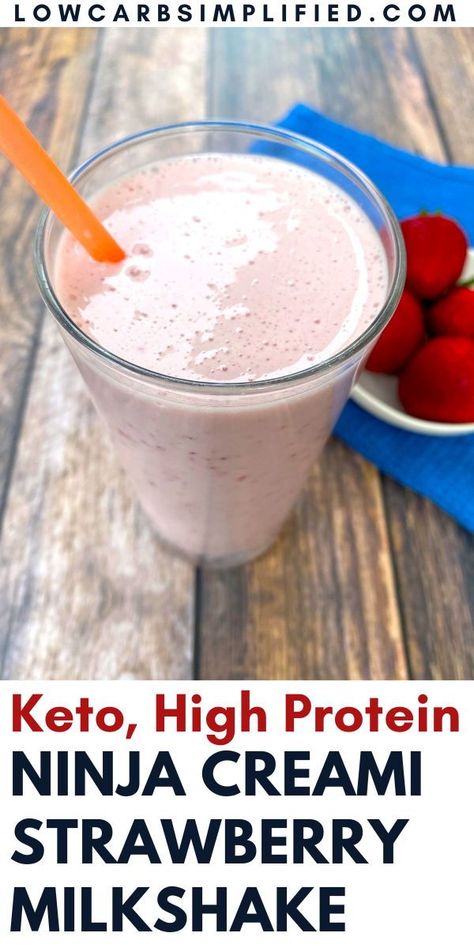 Ninja Creami Healthy Recipes, Popular Drink Recipes, Filling Breakfast Recipes, Keto Milkshake, Keto Protein Shakes, Ninja Ice Cream Recipe, Protein Ice Cream Recipe, Protein Milkshake, Sugar Free Snacks