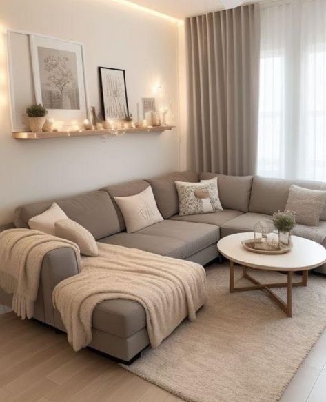 Apartment Decorating Living, Apartment Living Room Design, Dream Apartment Decor, Hall Interior, Neutral Living Room, Home Design Living Room, Apartment Decor Inspiration, Decor Home Living Room, Apartment Inspiration