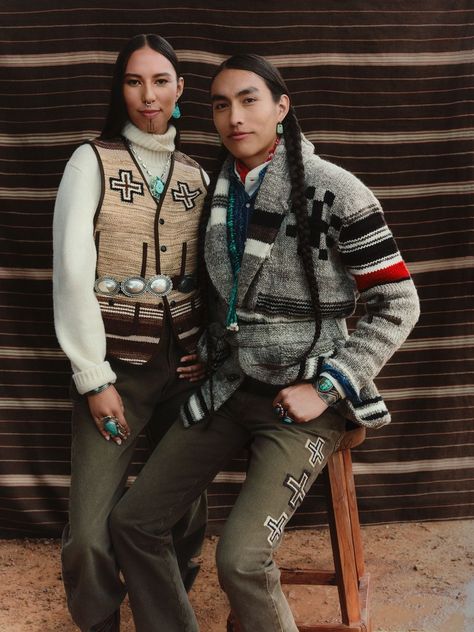 Double Rr, Ralph Lauren Love, Navajo Weaving, Native Dress, Artist In Residence, Hippie Lifestyle, Belted Cardigan, Ralph Lauren Style, American Fashion