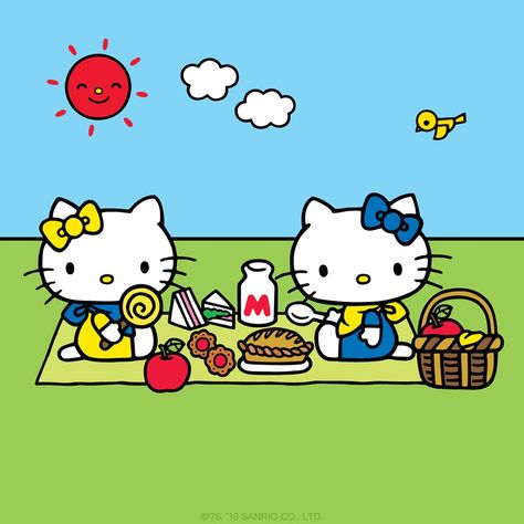 Hello Kitty Picnic, Hello Sanrio, Bobtail Cat, Charmmy Kitty, Hello Kitty Characters, Hello Kitty Art, Hello Kitty Birthday, Hello Kitty My Melody, Hello Kitty Pictures