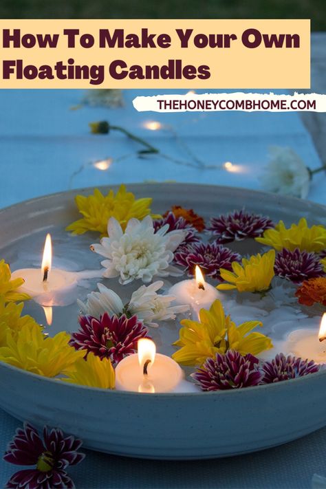 You won't believe how easy it is to make your own floating candles, the right candle mold makes all the difference!  #candles #howto #easy Diy Floating Candles, Candle Making For Beginners, Floating Candle Centerpieces, Arte Aesthetic, Candle Crafts Diy, Round Candles, Diy Crafts For Adults, Autumn Display, Citronella Candles