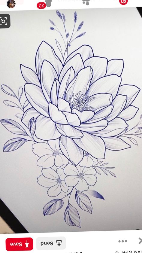 Flower Tattoos Big, Big Flower Tattoos, Tattoos Big, Larkspur Tattoo, Flower Tattoo Stencils, Larkspur Flower, Flores Tattoo, Japanese Flower Tattoo, Flower Line Drawings