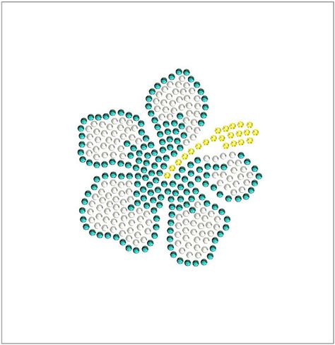 Rhinestone Decal Rhinestone Hibiscus Floral by BlingArtStudios Gem Painting Canvas, Crystal Art Painting, Painting With Diamonds, Diamond Canvas Painting, Canvas Rhinestone Art, Diamond Pictures Art, Bedazzled Painting Ideas, Crystal Painting Ideas, Rhinestone Art Ideas