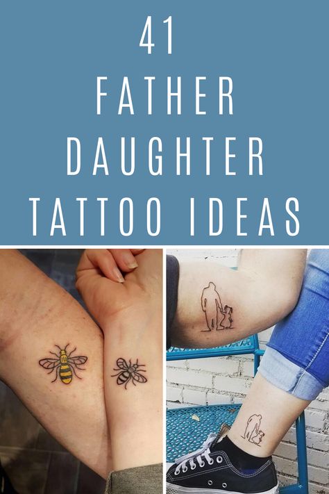 The bond between a father and his daughter can be shaped in many different ways. Here are 41 Father-daughter tattoo ideas to show off that unbreakable bond. Tiny Father Daughter Tattoos, Tattoo Ideas Mom Daughter, Father Daughter Tattoos Meaningful Small, Matching Father Daughter Tattoos Small, Celtic Father Daughter Tattoo, Dad Daughter Tattoo Ideas, Tattoo Ideas For Father And Daughter, Daddy And Daughter Tattoo Ideas, Mom Dad Daughter Tattoo