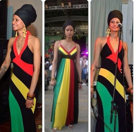 Rasta Vibez Rasta Outfit Women, Rasta Outfit, Reggae Outfit, Rasta Dress, Caribbean Outfits, Rasta Clothes, Traditional Attire, Outfit Women, Wedding Theme