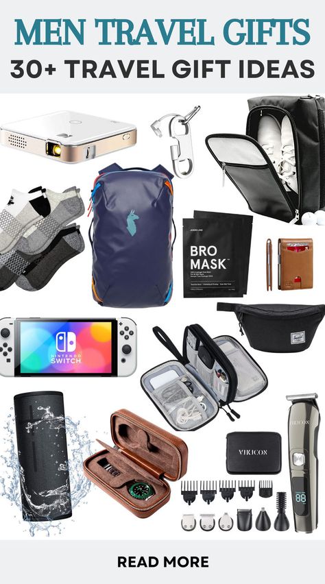 Men’s Must Haves, Men’s Travel Essentials, Travel Gift Ideas For Him, Gifts For Travelers Men, Men Essentials Man Stuff, Men’s Gifts, Travel Accessories Men, Travel Essentials For Men, Travel Gifts Ideas