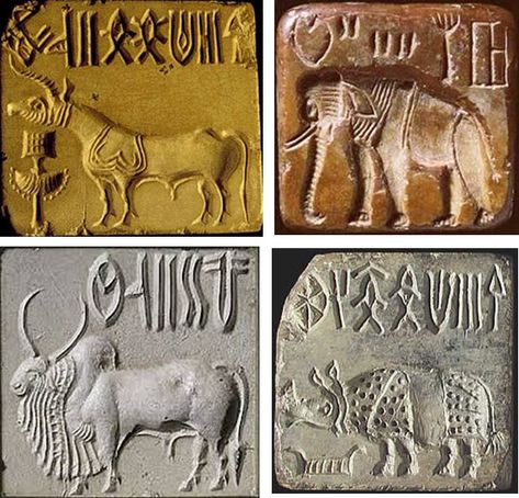 Examples of Indus/Harappa symbols Harrapan Civilization Seals, Seals Of Harappan Civilization, Indus Valley Seals, Harrapan Civilization Art, Indian History Aesthetic, Indus Valley Civilization Project Ideas, Indus Valley Civilisation, Harappan Civilization, Indus Civilization