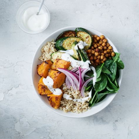 Build the ultimate pumpkin buddha bowl loaded with veggies, cajun-spiced chickpeas, fluffy rice and a dollop of yoghurt. Make this healthier dinner tonight. Buddha Bowl Recipe, Buddha Bowls Recipe, Fluffy Rice, Spiced Chickpeas, Healthy Pumpkin, Buddha Bowl, Bowl Recipe, Bowls Recipe, Dinner Tonight