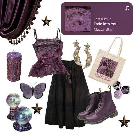 #mazzystar #fadeintoyou #whimsigoth #whimsical #fashion #outfits #outfitideas 90s Whimsical Goth Fashion, Whimgoth Outfit, Whismgothic Outfits 90s, Whimsigoth Midsize, Whimsigoth Outfits Aesthetic, Mazzy Star Outfit, Whimsigoth Aesthetic Outfits, Blue Whimsigoth, Whimsical Goth Outfits