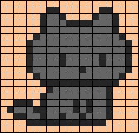 Pixel Moth Pattern, Simple Cat Pixel Art, Cat Pixel Art Easy, Minecraft Cat Pixel Art, Rsr Pixel Art, Black Cat Alpha Pattern, Miku Perler Bead Patterns, Alien Alpha Pattern, Crow Pixel Art