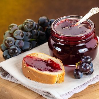 SURE.JELL® Grape Jelly | SURE-JELL | Recipes - Kraft Heinz Sure Jell Grape Jelly Recipe, Sure Jell Recipe, Homemade Grape Jelly, Plum Butter, Canning Kitchen, How To Make Jelly, Canning Vegetables, Grape Recipes, Homemade Jelly