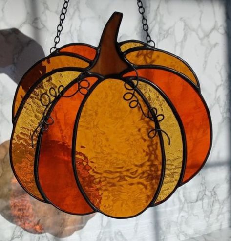 Stained Glass Pumpkin, Stained Glass Art Halloween, Stained Glass Cobweb, Stained Glass Halloween Bats, Stained Glass Jack-o-lantern, Art Practice, Stained Glass, Stain, Halloween