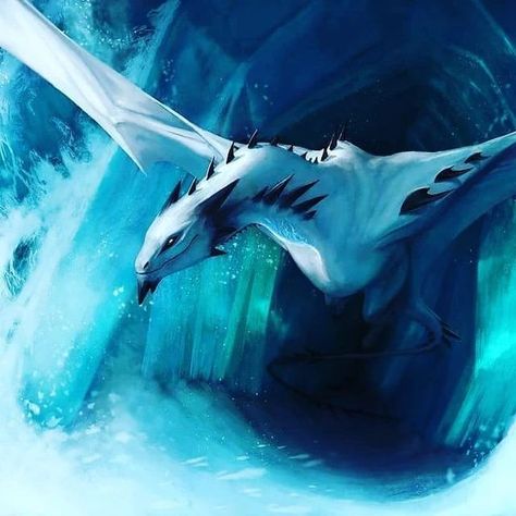 Ice Creature, Pokemon Go Cards, Got Dragons, Ice Dragon, Dragon Artwork Fantasy, Ice Cave, Cute Fantasy Creatures, Dragon Rider, Dragon Pictures