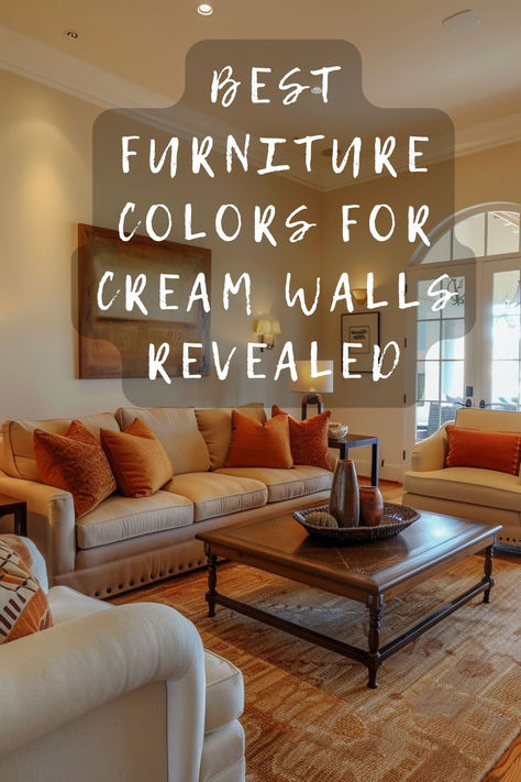 Curious about what color furniture matches best with cream walls? Click to discover the perfect hues to enhance your space! 🛋️🎨 #HomeDecor #InteriorDesign #CreamWalls #FurnitureColors #DecorTips Cream Walls Dark Furniture, Furniture For Cream Walls, Sofa For Cream Wall, Cream Colored Bedroom Walls, Living Room Cream Walls, Cream Walls Living Room, Cream Colored Walls, Cream Wall Paint, Neutral Wall Colors