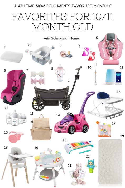 Favorite products for 10 and 11 month old babies. Check out month by month favorite items for babies from a mom of 4! #baby #babyfavorites #babygear 11 Month Old Baby, Baby Pool Floats, Blogger Ideas, Ideas Regalo, Best Diaper Bag, Baby Life Hacks, Baby Pool, 4 Baby, Amazon Baby