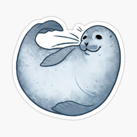 Cute Seal Drawing, Seal Drawing, Seal Illustration, Ringed Seal, Ocean Stickers, Cute Seals, Animal Illustration Art, 타이포그래피 포스터 디자인, Notes Art