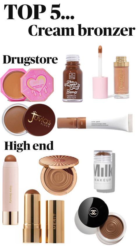 top 5 high end cream bronzers and top 5 drugstore/high street cream bronzers Solar Paint, Milk Makeup, Bronzer, Cream, Makeup, Beauty, Make Up