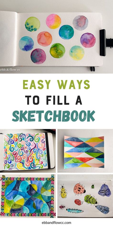 Not sure what to paint? Get started painting these simple ideas for your watercolor sketchbook. Zentangle Watercolor Ideas, Watercolor And Ink Doodles, Watercolor Sketchbook Ideas, Zentangle Watercolor, Watercolor Doodles, What To Paint, Watercolor Pencil Art, Learn Watercolor Painting, Watercolor Art Journal