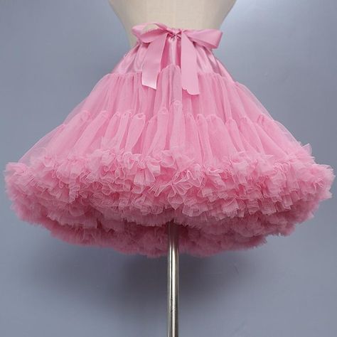 Short Cupcake Dress, Pink Dress Poofy, Fluffy Pink Dress, Maid Clothing, Tutu Rosa, Dream Daughter, Tulle Pants, Petticoat Pattern, Tulle Fashion