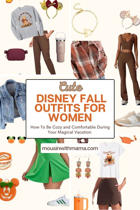 Are you headed to Disney this fall and want to make sure you are looking cute and feeling comfortable? If you're looking for fall Disney fit ideas, click here to find attractive ideas conveniently available from Amazon.  Disney Fit Fall | Disney outfits women fall | Fall disney outfit ideas | Amazon outfits for Disney Epcot Outfit Ideas Fall, Disneyland Family Outfits Fall, Fall Disneyland Outfits Women, Disneyland Outfits Women Fall, Disneybound Outfits Fall, What To Wear To Disneyland In October, Disney Inspired Outfits Casual, November Disney Outfits, Outfits For Disney World Women