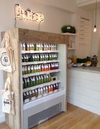 MINI JUICE BAR IN FITNESS CENTER INTERIOR DESIGN - Google Search: Fitness Center Interior Design, Juice Bar Interior, Juice Cafe, Juice Bar Design, Juice Store, Juice Shop, Smoothie Shop, Health Bar, Smoothie Bar