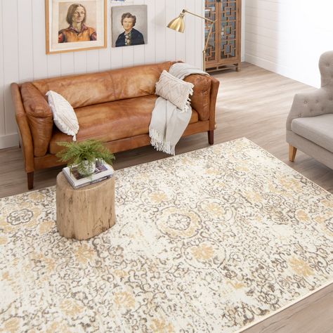 allen + roth Nicola 10 X 13 (ft) Beige Indoor Medallion Bohemian/Eclectic Area Rug Lowes.com Eclectic Area Rug, Bohemian Eclectic, Allen Roth, Neutral Color, Arabesque, Neutral Colors, Color Options, Area Rug, Area Rugs