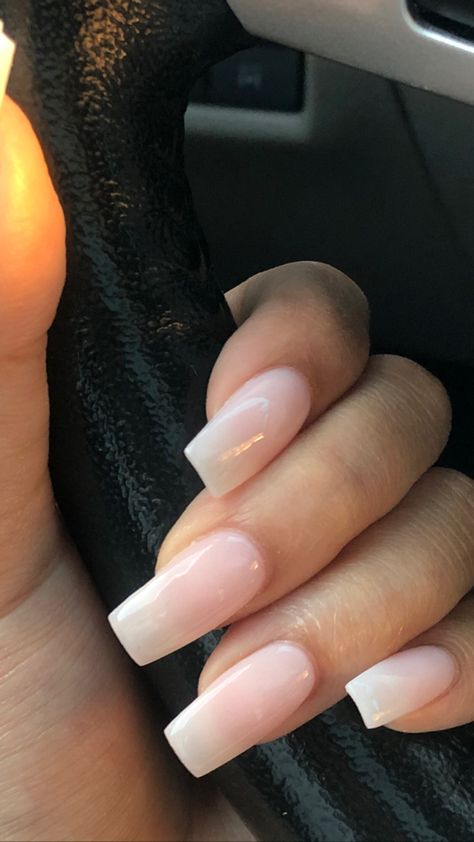 Median Length Acrylic Nails, Single Colour Nails, Neutral Spring Nails, Nude Acrylics, Plain Acrylic Nails, Engagement Nails, Long Square Nails, Nail Board, Hotline Bling