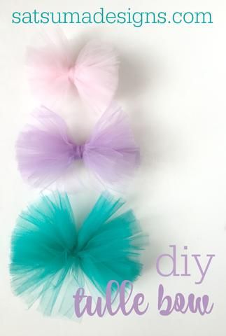 Diy Tulle Bow, Perlengkapan Bayi Diy, Ballet Hair, Tulle Hair Bows, Tulle Crafts, Diy Tulle, Kerajinan Diy, Kids Ballet, Girls Hair Bows Diy