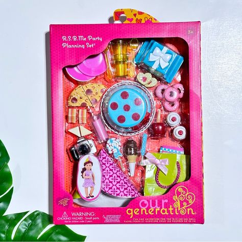 American Girl Doll Accessories Food, Our Generation Doll Accessories, American Girl Birthday Party, American Girl Birthday, American Girl Doll Sets, Birthday Party Accessories, Party Sandwiches, Chelsea Doll, American Girl Doll Accessories