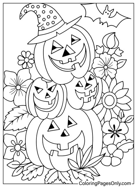 52 spooktacular halloween coloring pages - coloringpagesonly.com#halloweencoloringfun #halloweenideas #coloringfun #kidscrafts #halloweencoloring #trickortreat #coloringpages #halloweenart Halloween Colouring Printables, Halloween Pictures To Color, Halloween Sheets, Halloween Colouring Pages, Dibujos Halloween, Free Halloween Coloring Pages, Halloween Coloring Sheets, Coloring Book Download, Halloween Worksheets