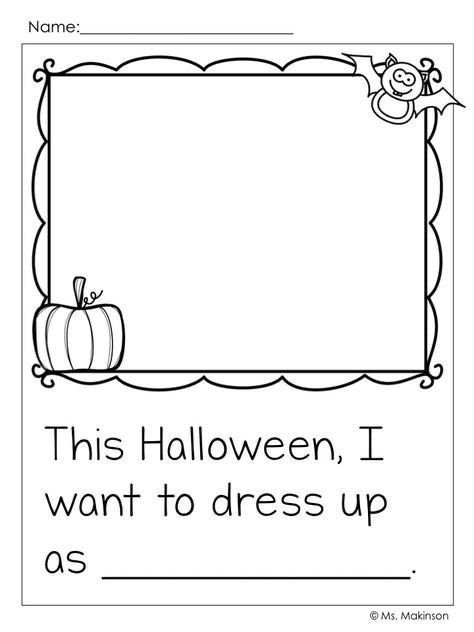 Word Problems Kindergarten, Halloween Literacy, Halloween Writing Prompts, Halloween Math Worksheets, Halloween Kindergarten, Halloween Writing, Halloween Worksheets, Fall Kindergarten, Halloween Classroom