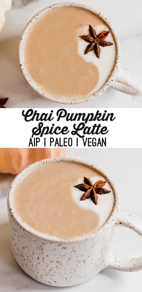 Paleo Pumpkin Spice Latte, Paleo Fall Drinks, Paleo Latte Recipes, Healthy Pumpkin Chai Latte, Aip Coffee Alternative, Pumpkin Spice Chai Latte, Summer Breakfasts, Aip Drinks, Pumpkin Chai Latte