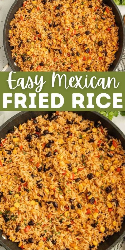 Tex Mex Fried Rice Pioneer Woman, Spanish Style Rice Recipes, Fried Rice Mexican, Spanish Fried Rice Recipes, Mexican Main Dishes For Party, Fried Mexican Rice, Mexican Fried Rice Easy, Spanish Rice Using Leftover Rice, Mexican Dirty Rice