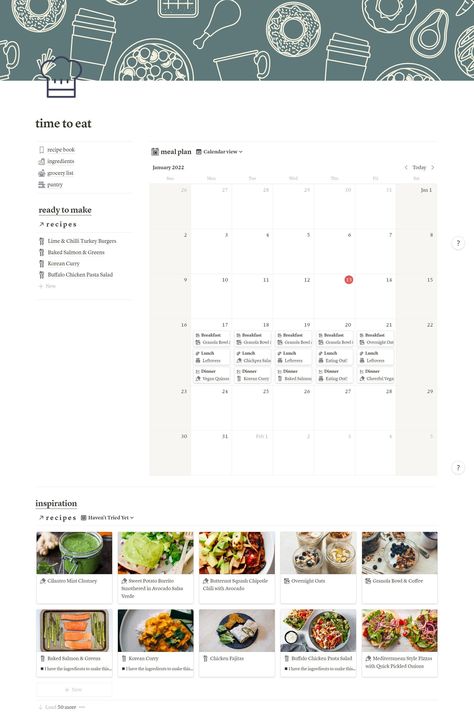 Notion Meal Planner freeplannerpages #diyplanner #digitalplannerideas #agendaplannerorganization📖. Free Notion Templates Meal Plan, Meal Plan Notion Template, Notion Recipes Template, Thanksgiving Meal Planner, Notion Meal Planner, Meal Planner Printable Free, Free Planner Templates, Daily Meal Planner, Aesthetic Planner