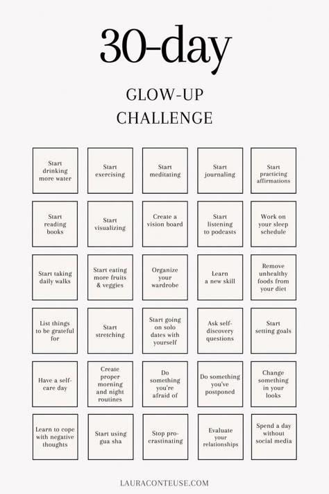 When you're looking for personal growth tips, you're probably looking for a 30-day glow-up challenge to learn how to glow up in a day. I'll talk about a one-month glow-up challenge. I gathered some self care ideas, also known as a glow up plan or a glowup checklist. Learn more about a better me challenge that shows you how to glow up in 30 days. Also known as a 30-day self-development challenge or a 30-day personal development challenge. 15 days glow up ch Better Me Challenge, Glow Up Plan, Glow Up Challenge, A Better Me, Better Me, Turn Your Life Around, Day Glow, Get My Life Together, Lose 40 Pounds