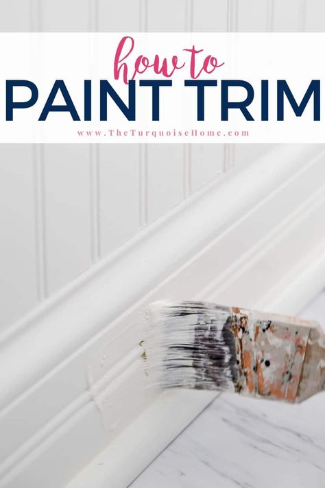 Paint Trim Same Color As Walls, How To Paint Trim, Painting Baseboards, Paint Trim, Homeowner Tips, Popular Paint Colors, Door Paint Colors, Oak Hill, White Paint Colors