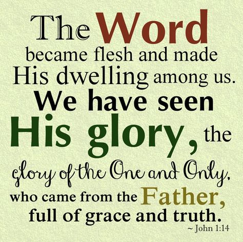 The Word Became Flesh - Celebrate Every Day With Me Bible Promises Scriptures, The Word Became Flesh, Christian Sayings, Table Decorating, Words Of Jesus, Bible Challenge, Good Morning Prayer, Bible Promises, Encouraging Scripture