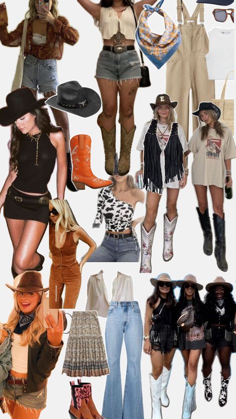 Cowgirl Party Outfit, Calgary Stampede Outfits, Glastonbury Festival Fashion, Stampede Outfit, Cowgirl Outfits Party, Cowboy Halloween Costume, Country Music Festival Outfits, Festival Outfit Inspiration, Western Wear Outfits