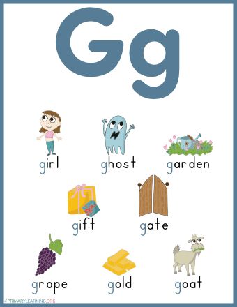 G Letter Words, Teaching Short Vowel Sounds, Letter G Activities, Sight Words Worksheets, Kindergarten Word Families, Pictures Of Things, The Letter G, G Words, H Words