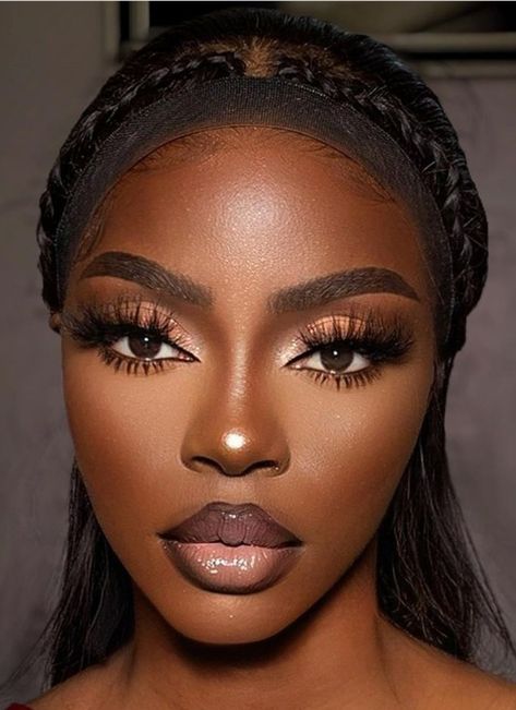 Maquillage Yeux Cut Crease, Birthday Makeup Looks, Brown Girls Makeup, Natural Glam Makeup, Makeup For Black Skin, Birthday Makeup, Brown Skin Makeup, Soft Glam Makeup, Glam Makeup Look