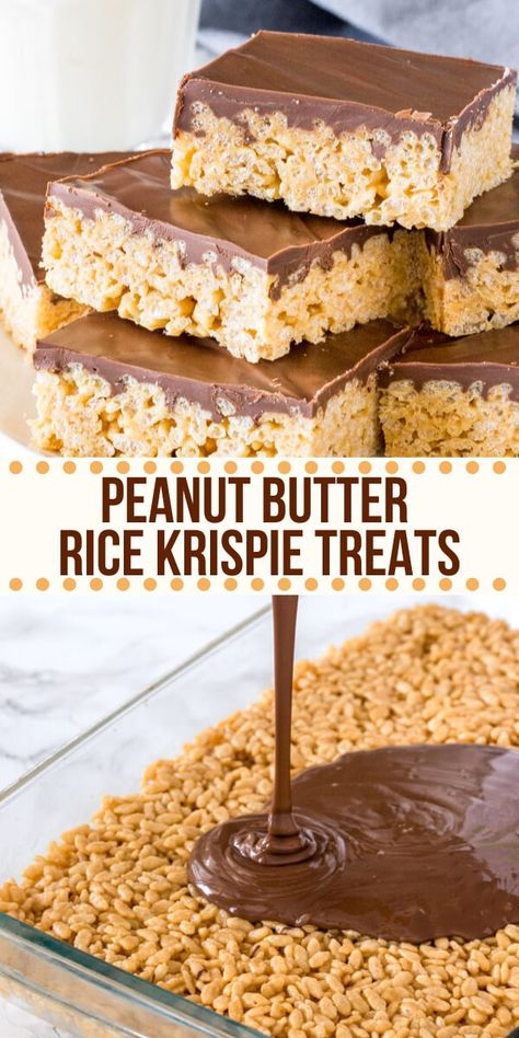 Resep Oatmeal, Peanut Butter Rice Krispie Treats, Smores Dessert, Krispy Treats, Rice Krispy, Butter Rice, Easy Peanut Butter, Läcker Mat, Peanut Butter Recipes