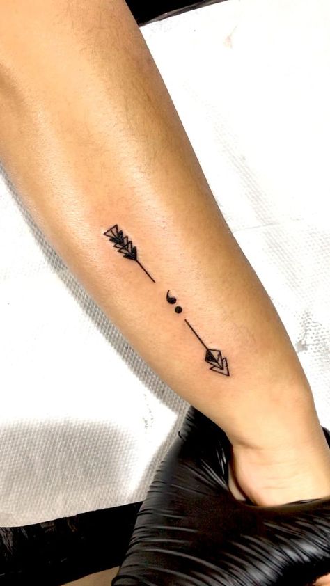 Forearm Word Tattoo, Feather Tattoo For Men, Deep Meaningful Tattoos, Simple Arrow Tattoo, Arrow Forearm Tattoo, Book Inspired Tattoos, Leg Band Tattoos, Meaningful Tattoos For Men, Arrow Tattoos For Women