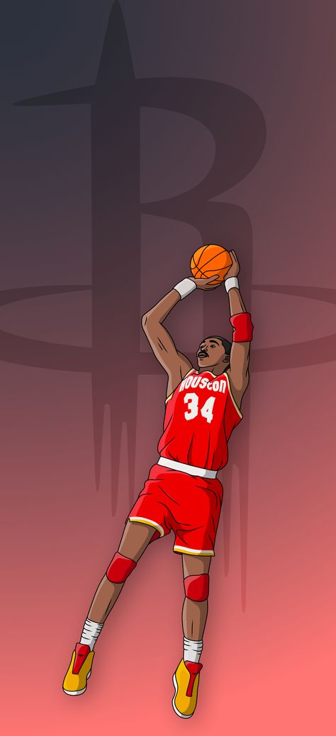 Hakeem Olajuwon Wallpaper, Houston Rockets Wallpapers, Rockets Basketball, Nba History, Hakeem Olajuwon, Basketball Wallpaper, Basketball Art, Books Art, National Basketball Association