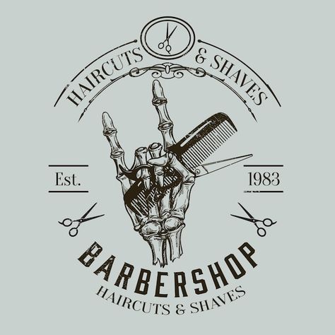 Logo Barbier, Barber Poster, Barber Shop Vintage, Barbershop Design Interior, Barber Shop Logo, Barber Shop Pole, Luxe Logo, Barber Tattoo, Barber Man