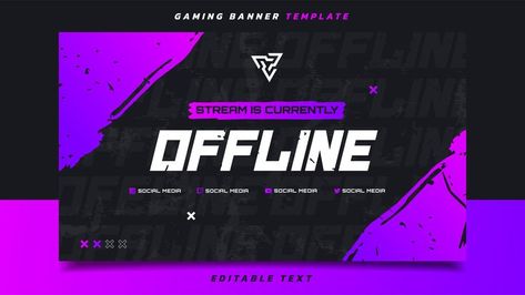 E-sports Streamer Offline Gaming Banner Sport Banner Design, Esports Banner, Gaming Template, Stream Layout, Banner Gaming, Banner Game, Conference Banners, G Logo Design, Twitch Streaming Setup